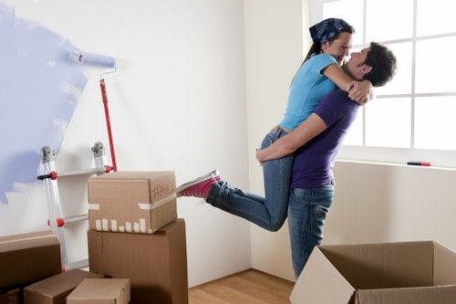 Local movers handling access and loading logistics for a Canary Wharf business