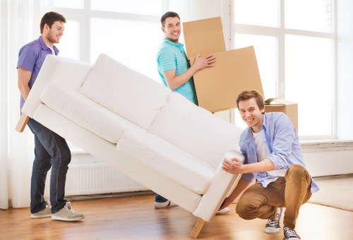 Careful furniture and item protection during packing in Canary Wharf