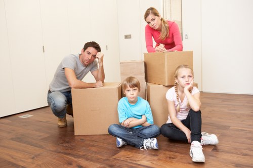 Selection of sturdy boxes, tape, and wrapping materials for local moves