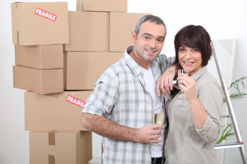 Local removals vehicle serving Canary Wharf offices and apartments